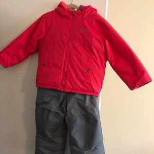 2 piece reversible snow suit